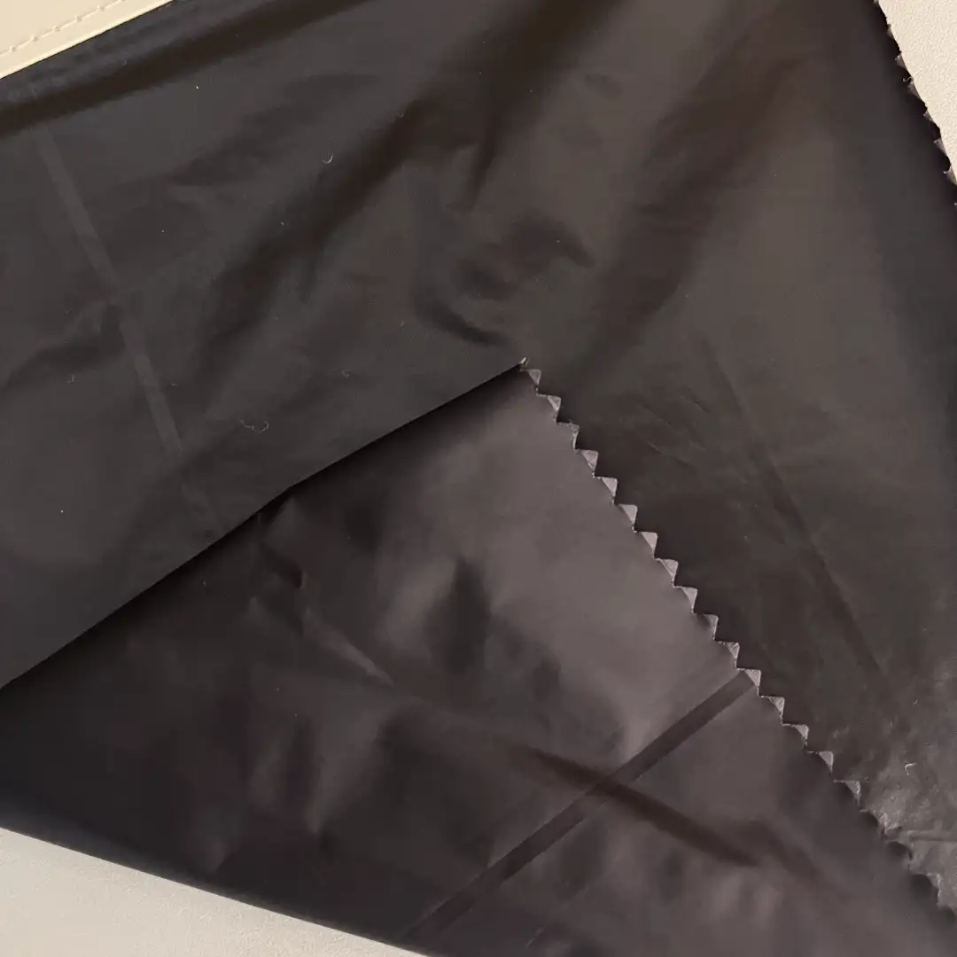 China Fabric for Bomber Jacket,Trench Coat,Jacket Polyester Taffeta Synthetic Woven Fabric Polyester Black color buy from China wholesaler bulk order at wholesale price free worldwide shipping Alibaba