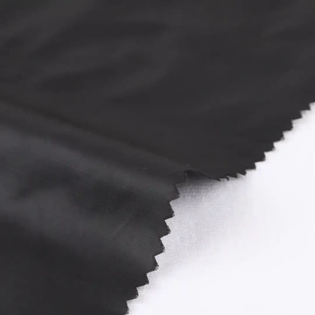 China Fabric for Bomber Jacket,Trench Coat,Jacket Polyester Taffeta Synthetic Woven Fabric Polyester Black color buy from China wholesaler bulk order at wholesale price free worldwide shipping Alibaba