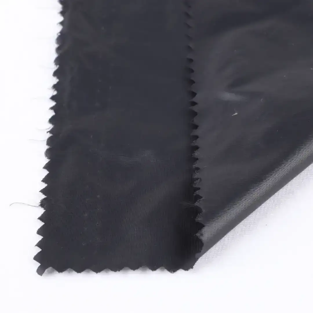 China Fabric for Jacket,Rain Coat,Bomber Jacket Nylon Taslon Synthetic Woven Fabric Nylon Black color buy from China wholesaler bulk order at wholesale price free worldwide shipping Alibaba