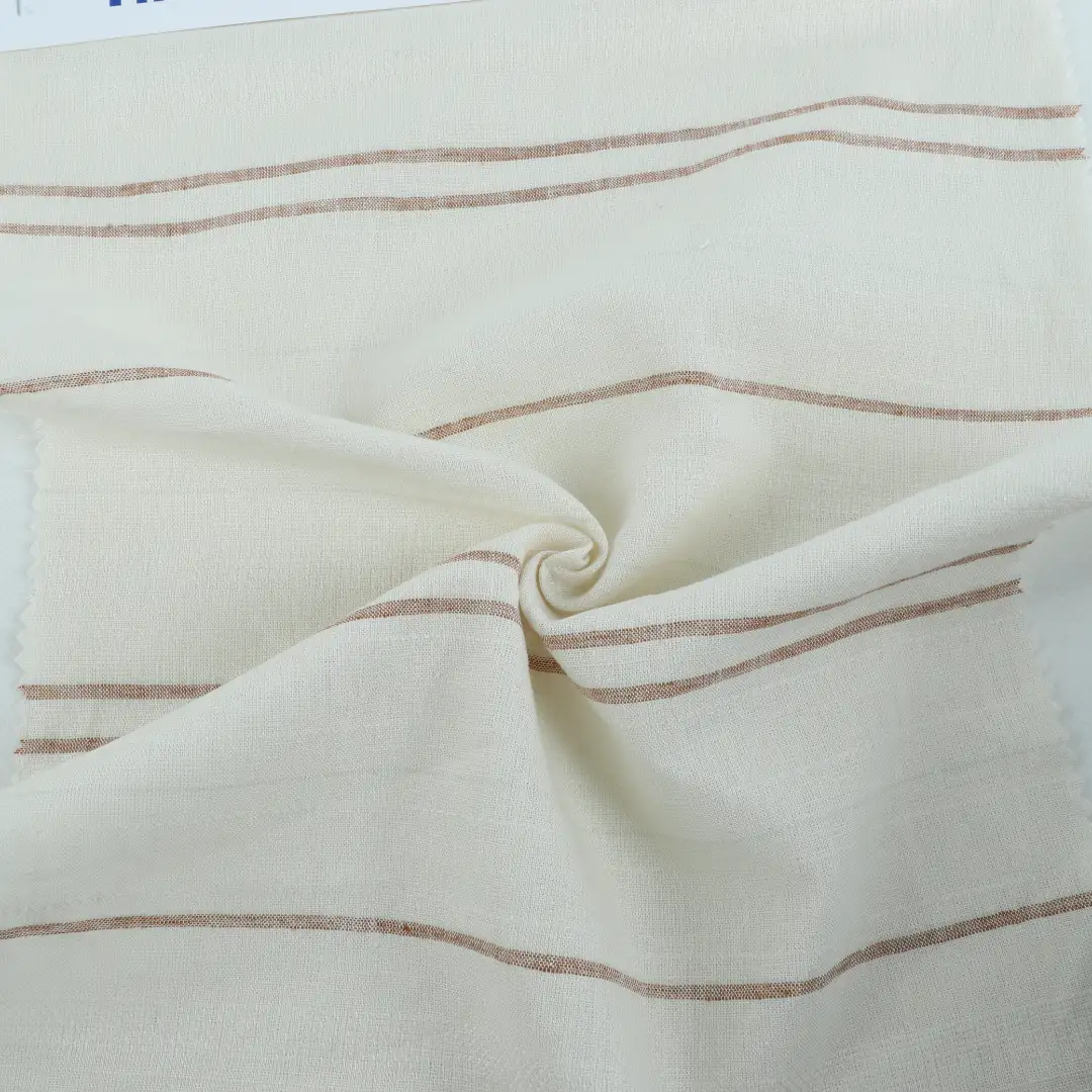 Bangladesh Fabric for Shirt,Crop Top,Skirt,Over Shirt Linen/Cotton Plain Natural Woven Fabric Linen Cotton off White and Brown Print color buy from Bangladesh wholesaler bulk order at wholesale price free worldwide shipping Alibaba