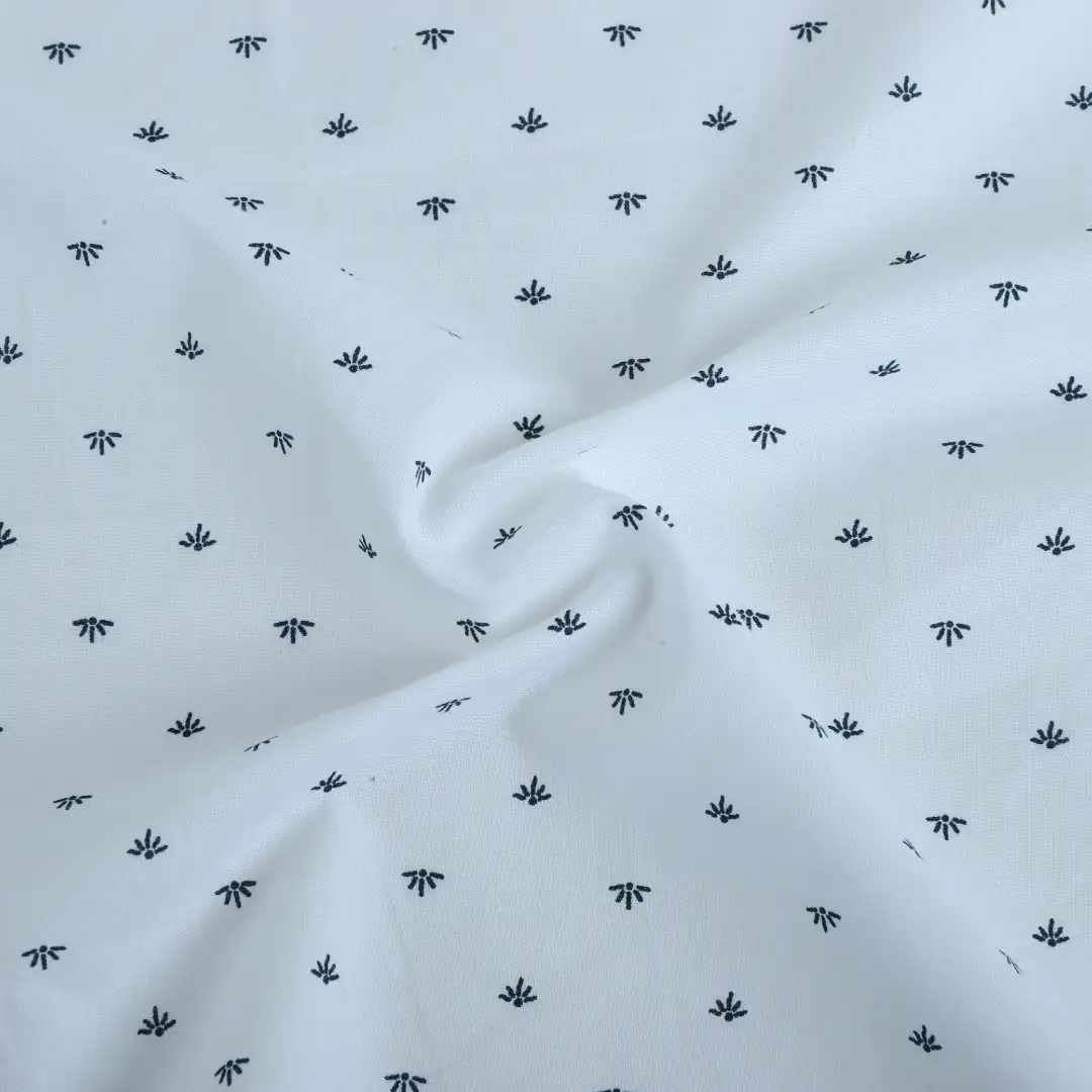 Bangladesh Fabric for Blouse,Skirt,Crop Top Cotton Poplin Natural Woven Fabric Cotton White and Black Printed color buy from Bangladesh wholesaler bulk order at wholesale price free worldwide shipping Alibaba