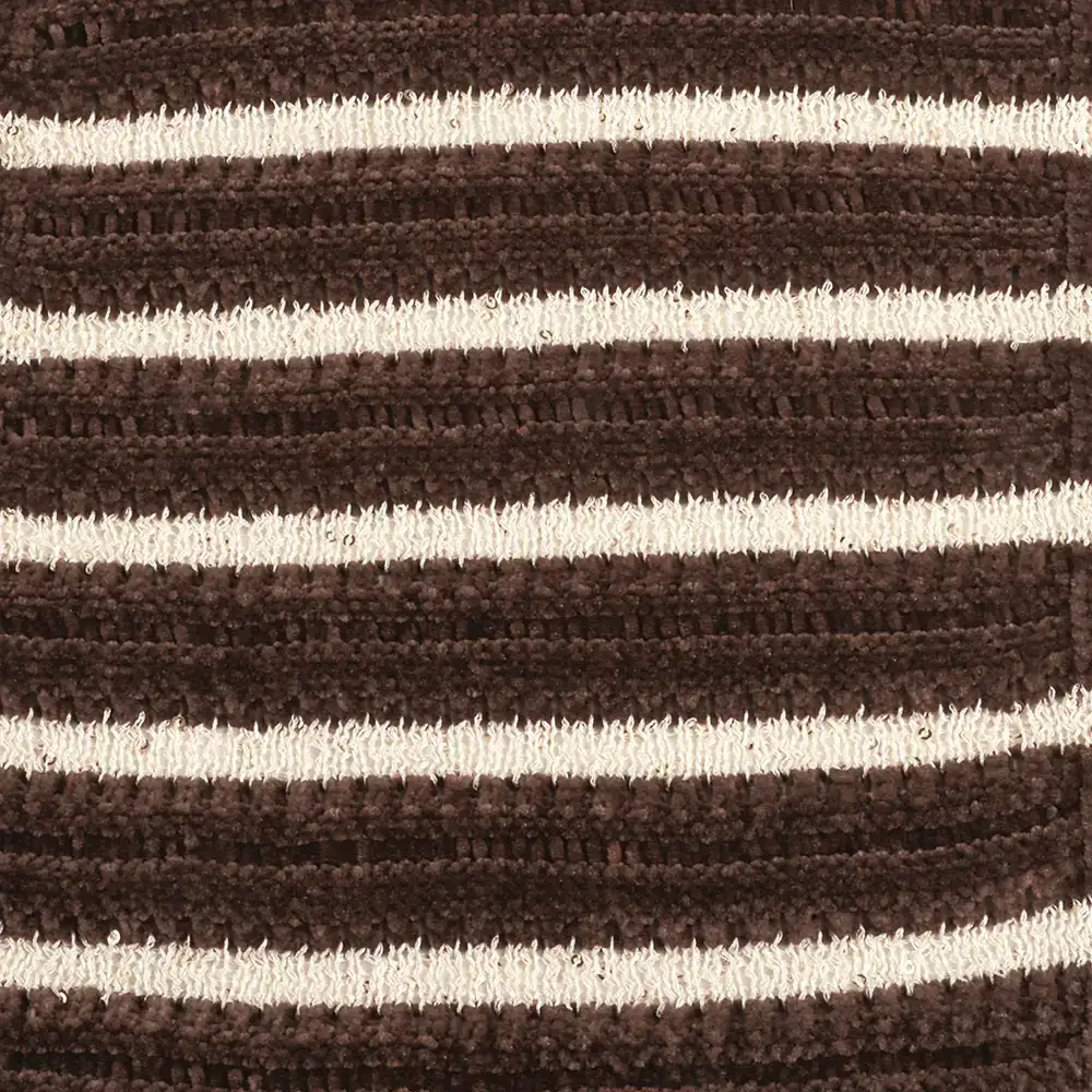 China Yarn for Dresses (Cardigan Button) (Sweater),Ladies Vest (Sweater)  Shiny Chenille Fancy Yarn Polyester Brown Stripe color buy from China wholesaler bulk order at wholesale price free worldwide shipping Alibaba