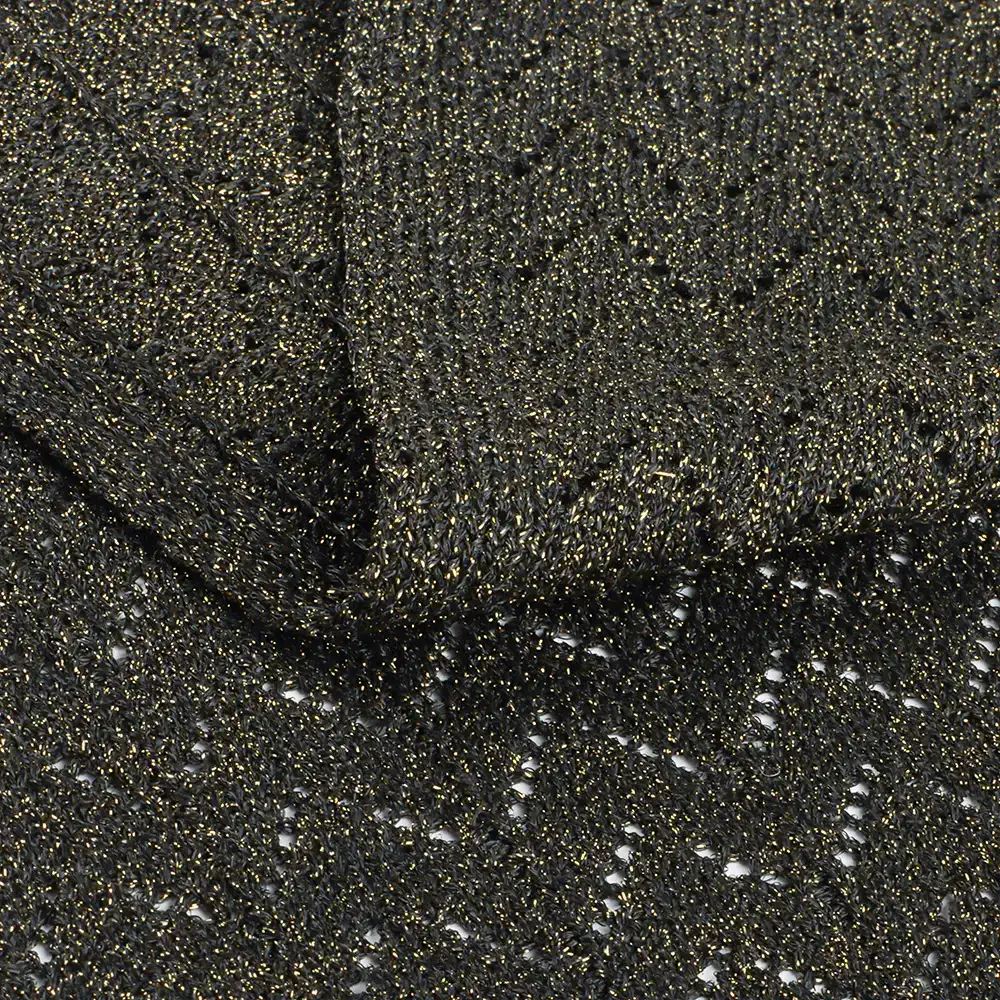 China Yarn for Dresses (Cardigan Open) (Sweater),Crop Top Pullover (Sweater) Lurex Lurex Lurex Gold Black color buy from China wholesaler bulk order at wholesale price free worldwide shipping Alibaba