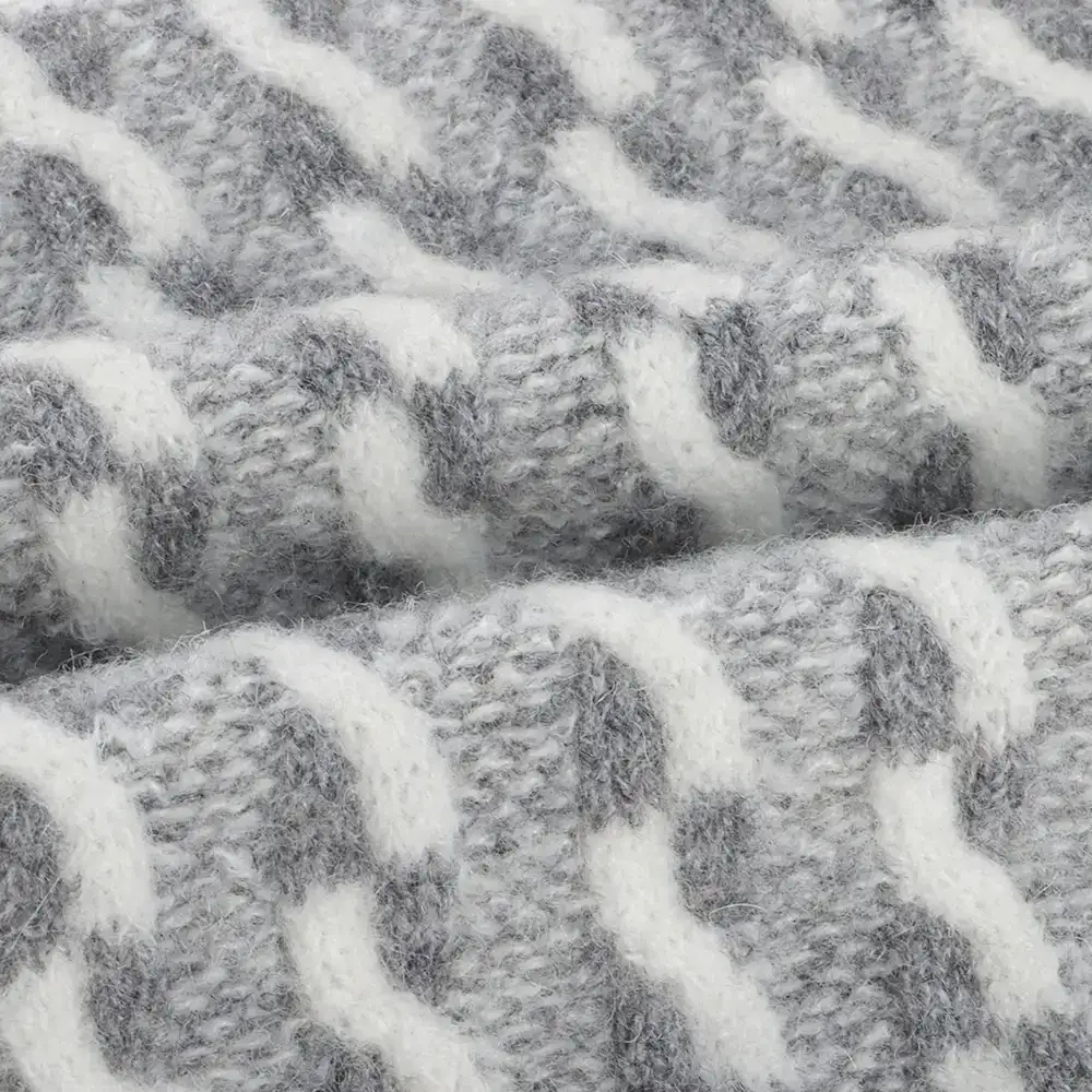 China Yarn for Half-Zipper Cardigan (Sweater),Crew Neck Pullover (Sweater),Polo T-shirt (Sweater) Mossy Yarn Fancy Yarn Polyester Recycled Polyester Acrylic Wool Spandex Grey Stripe color buy from China wholesaler bulk order at wholesale price free worldwide shipping Alibaba