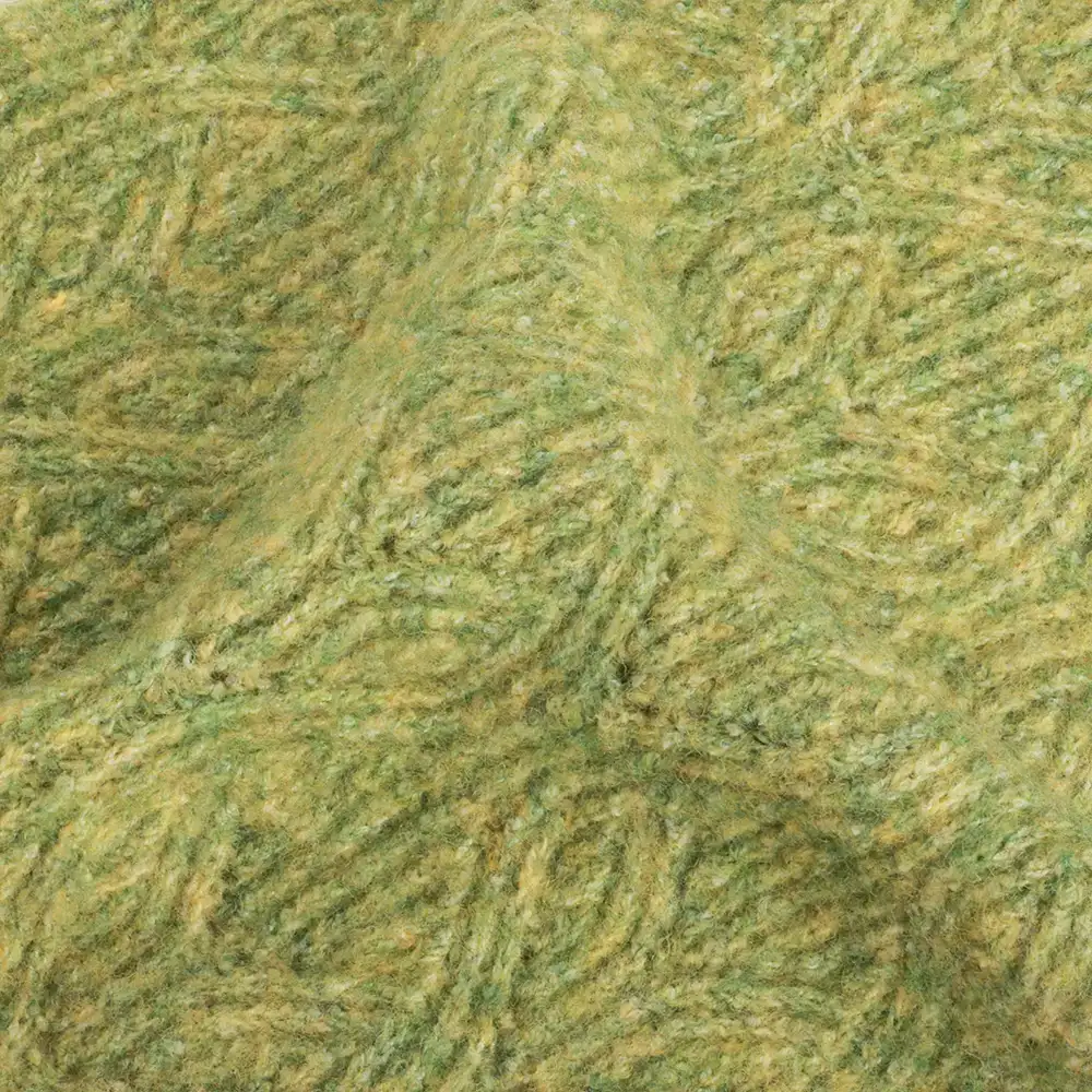 China Yarn for Polo T-shirt (Sweater),Crew Neck Pullover (Sweater),Half-Zipper Cardigan (Sweater) Mossy Yarn Fancy Yarn Polyester Acrylic Wool Spandex Green Melange color buy from China wholesaler bulk order at wholesale price free worldwide shipping Alibaba