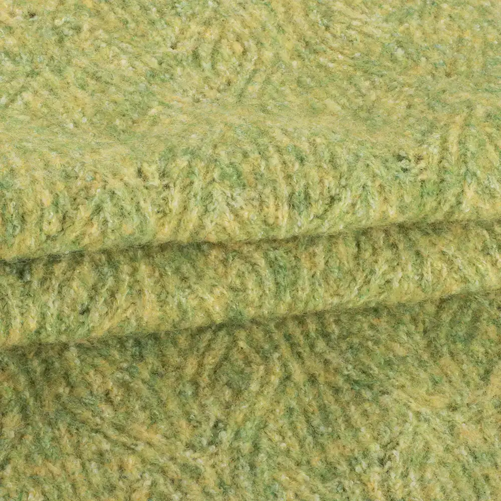 China Yarn for Polo T-shirt (Sweater),Crew Neck Pullover (Sweater),Half-Zipper Cardigan (Sweater) Mossy Yarn Fancy Yarn Polyester Acrylic Wool Spandex Green Melange color buy from China wholesaler bulk order at wholesale price free worldwide shipping Alibaba