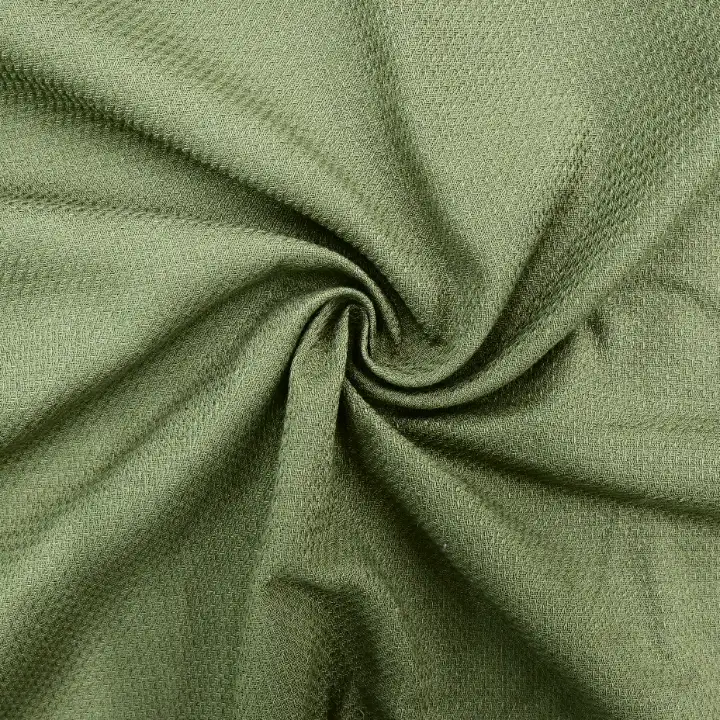 India Fabric for Shirt,Crop Top,Skirt Cotton Dobby Natural Woven Fabric Cotton Olive color buy from India wholesaler bulk order at wholesale price free worldwide shipping Alibaba