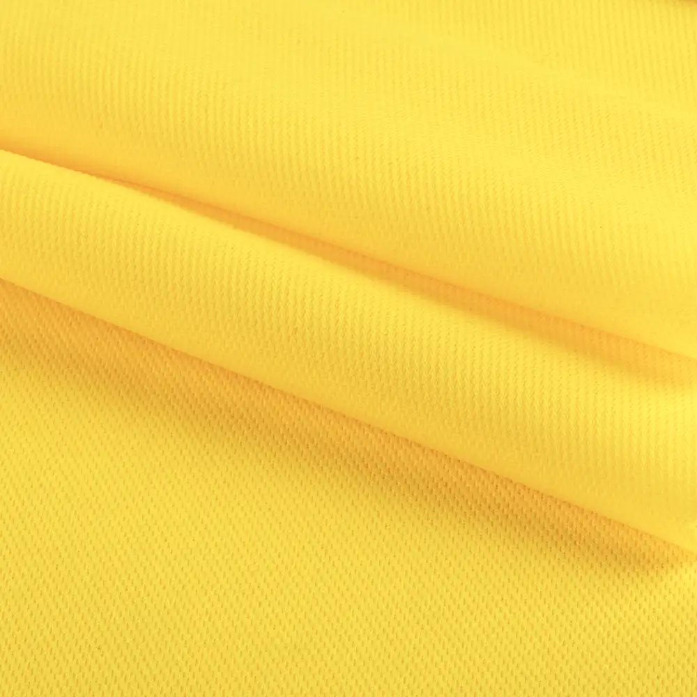 China Fabric for T-Shirt,Polo Shirt,Tank Top Pique Knit Fabric Polyester Yellow color buy from China wholesaler bulk order at wholesale price free worldwide shipping Alibaba