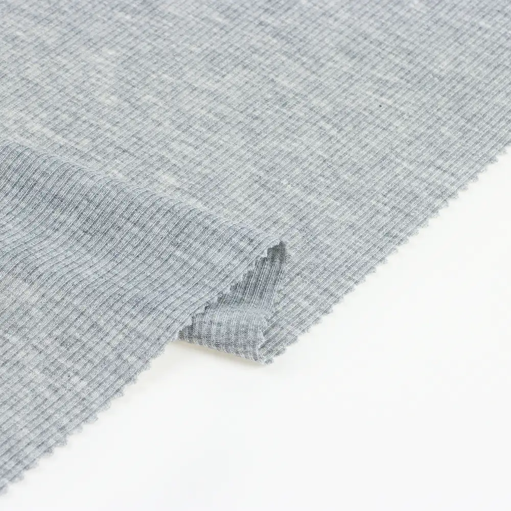 China Fabric for Tank Top,Crop Top,Hoodie Rib Knit Fabric Rayon Spandex Grey color buy from China wholesaler bulk order at wholesale price free worldwide shipping Alibaba