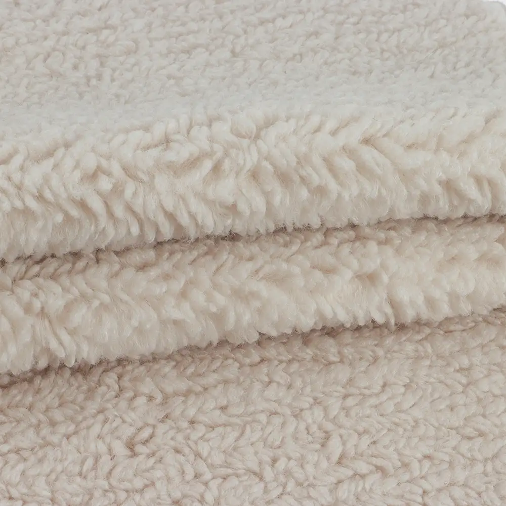 China Fabric for Pants,Blazer Weft Suede Knit Fabric Polyester Beige color buy from China wholesaler bulk order at wholesale price free worldwide shipping Alibaba