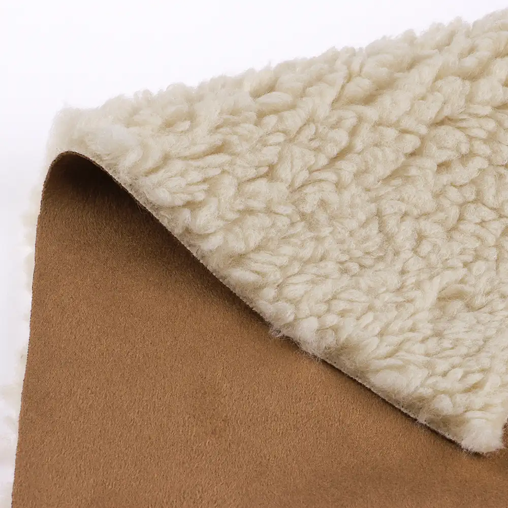 China Fabric for Blazer Warp Suede Knit Fabric Polyester Brown color buy from China wholesaler bulk order at wholesale price free worldwide shipping Alibaba