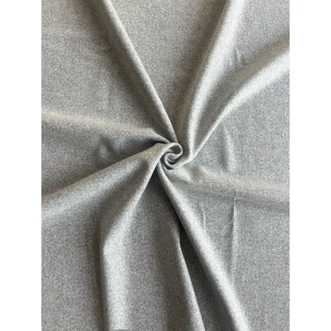 China Fabric for Overcoat,Jacket,Blazer Melton Woolen Wool Polyester 白灰圈圈麦呢 color buy from China wholesaler bulk order at wholesale price free worldwide shipping Alibaba