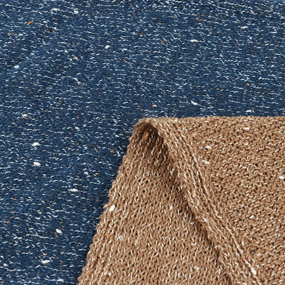 China Yarn for Dresses (Cardigan Button) (Sweater),Ladies Vest (Sweater)  Slub Yarn Fancy Yarn Polyester Cotton brown/blue color buy from China wholesaler bulk order at wholesale price free worldwide shipping Alibaba