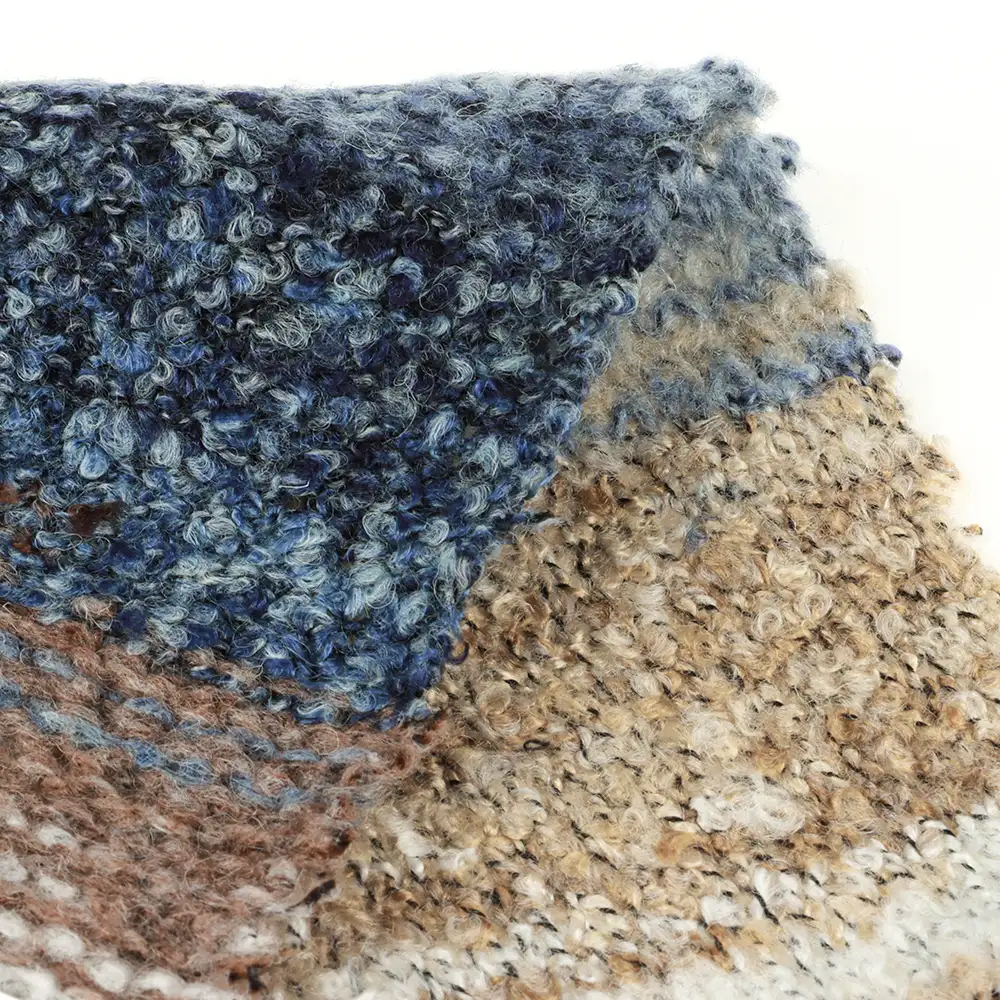 China Yarn for Ladies Vest (Sweater),Crop Top Pullover (Sweater),Dresses (Cardigan Button) (Sweater) Boucle Yarn Fancy Yarn Acrylic Recycled Polyester Wool space dye color buy from China wholesaler bulk order at wholesale price free worldwide shipping Alibaba