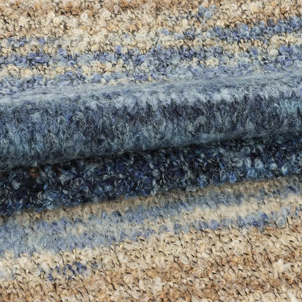 China Yarn for Ladies Vest (Sweater),Crop Top Pullover (Sweater),Dresses (Cardigan Button) (Sweater) Boucle Yarn Fancy Yarn Acrylic Recycled Polyester Wool space dye color buy from China wholesaler bulk order at wholesale price free worldwide shipping Alibaba