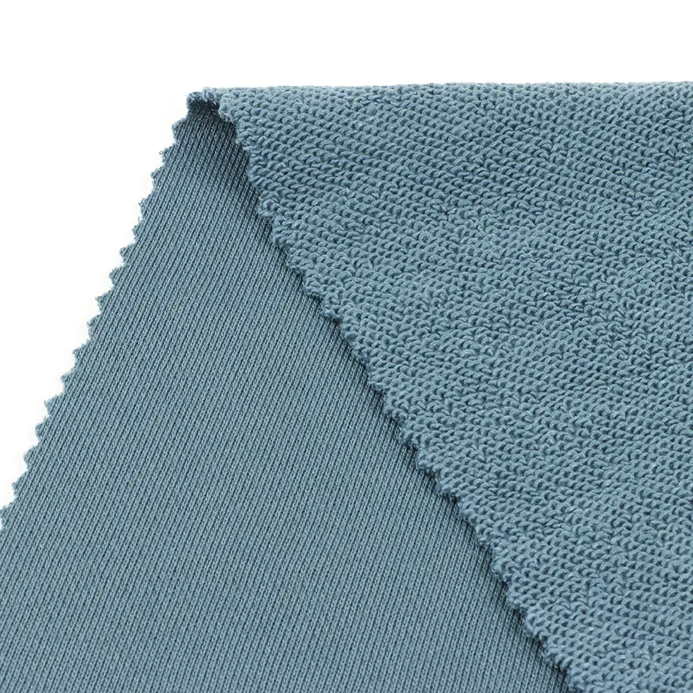 China Fabric for Jogger,Loungewear,Sweatshirt French Terry Knit Fabric Polyester Cotton Blue color buy from China wholesaler bulk order at wholesale price free worldwide shipping Alibaba