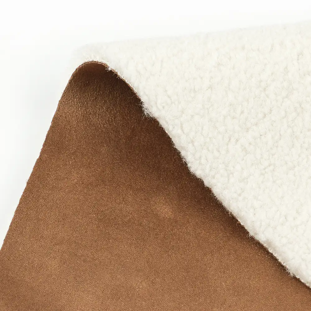 China Fabric for Pants,Blazer Weft Suede Knit Fabric Polyester Brown color buy from China wholesaler bulk order at wholesale price free worldwide shipping Alibaba