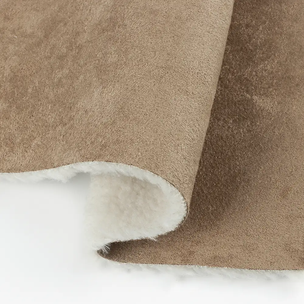 China Fabric for Pants,Blazer Weft Suede Knit Fabric Polyester Khaki color buy from China wholesaler bulk order at wholesale price free worldwide shipping Alibaba