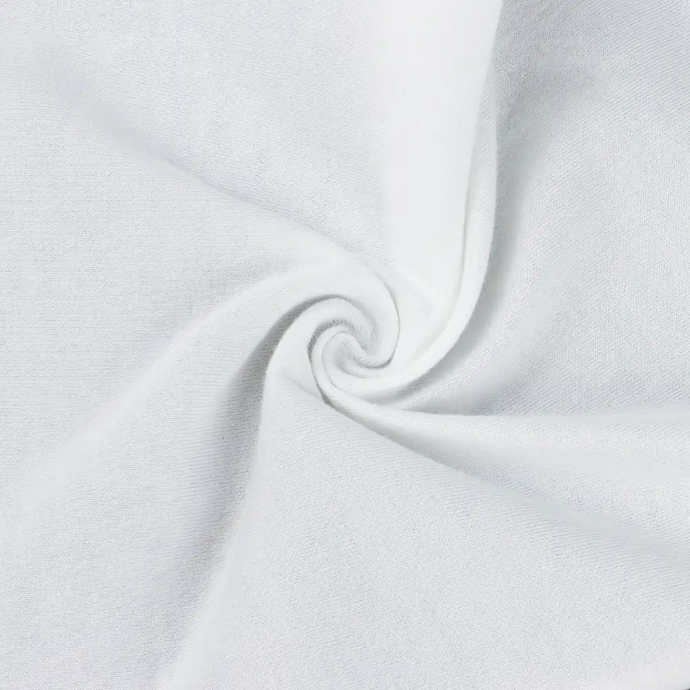 China Fabric for T-Shirt,Pajamas,Loungewear,Yoga Pants,Tracksuits Single Jersey Knit Fabric Cotton White color buy from China wholesaler bulk order at wholesale price free worldwide shipping Alibaba