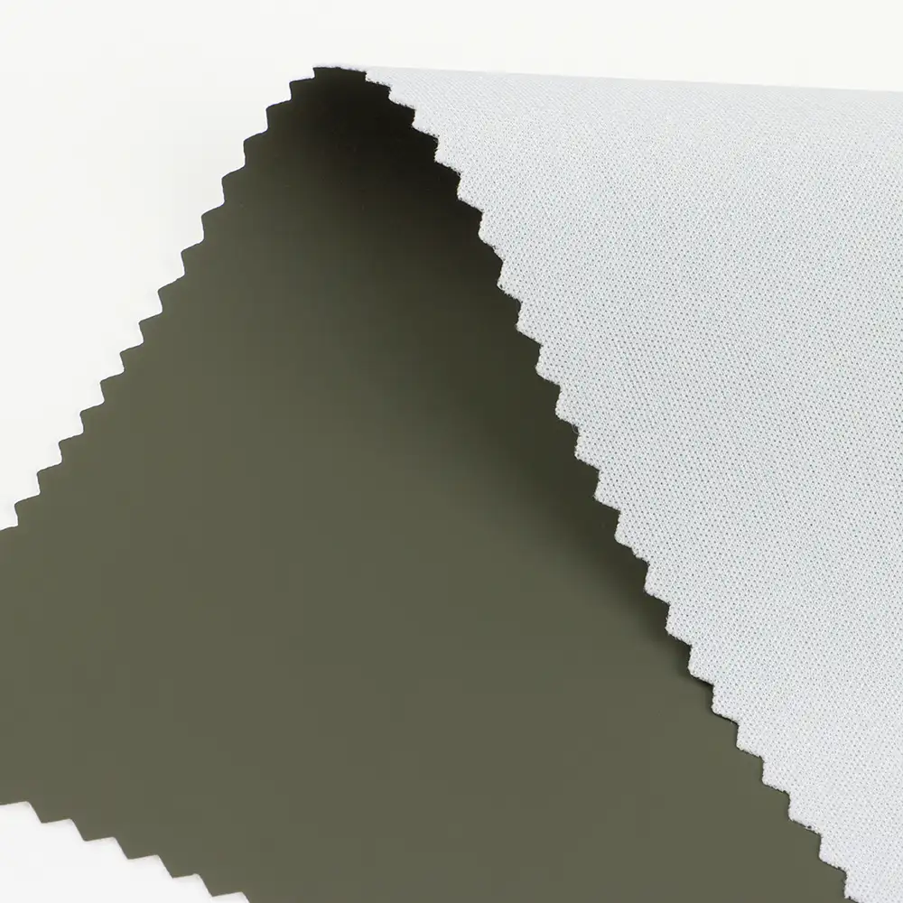 China Fabric for Blazer PU Woven Blended Fabric Polyester Olive Green color buy from China wholesaler bulk order at wholesale price free worldwide shipping Alibaba