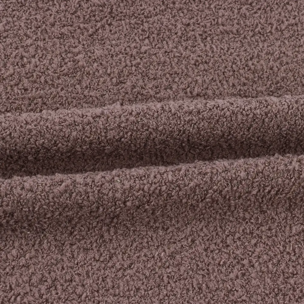 China Fabric for Hoodie,Sweatshirt Fleece Knit Fabric Polyester Brown color buy from China wholesaler bulk order at wholesale price free worldwide shipping Alibaba