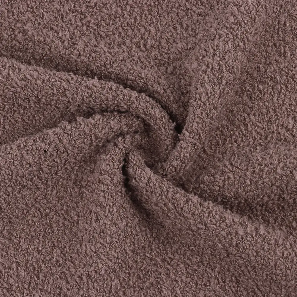 China Fabric for Hoodie,Sweatshirt Fleece Knit Fabric Polyester Brown color buy from China wholesaler bulk order at wholesale price free worldwide shipping Alibaba