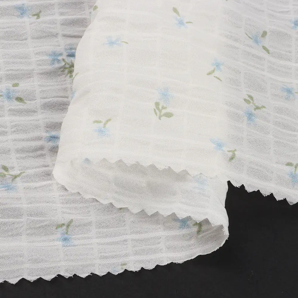 China Fabric for Blouse,Skirt,Crop Top Polyester Crinkle Fabric Synthetic Woven Fabric Polyester printing color buy from China wholesaler bulk order at wholesale price free worldwide shipping Alibaba