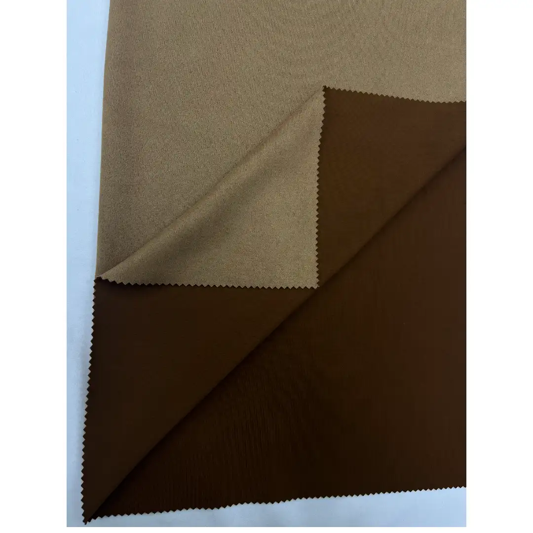 China Fabric for Jacket,Pants,Blazer Weft Suede Knit Fabric Polyester Elastane 浅棕 color buy from China wholesaler bulk order at wholesale price free worldwide shipping Alibaba