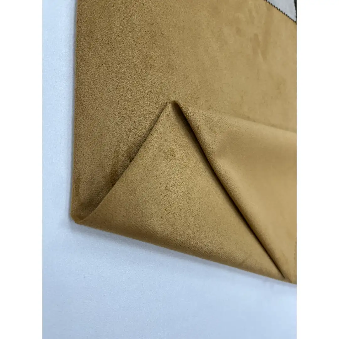China Fabric for Jacket,Blazer Warp Suede Knit Fabric Polyester 浅棕 color buy from China wholesaler bulk order at wholesale price free worldwide shipping Alibaba