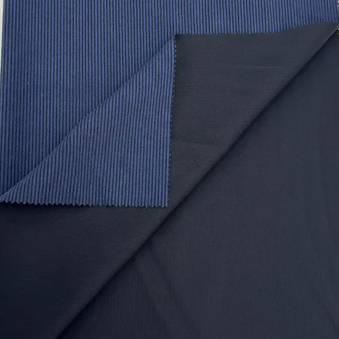 China Fabric for Jacket,Pants,Blazer Weft Suede Knit Fabric Polyester Elastane 蓝色 color buy from China wholesaler bulk order at wholesale price free worldwide shipping Alibaba