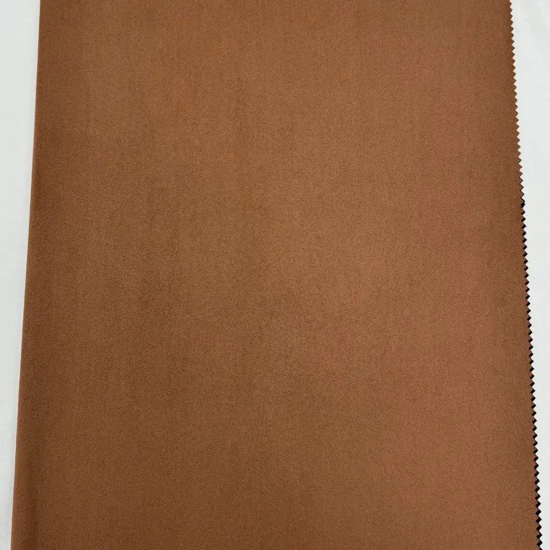 China Fabric for Jacket,Blazer Warp Suede Knit Fabric Polyester 棕色 color buy from China wholesaler bulk order at wholesale price free worldwide shipping Alibaba