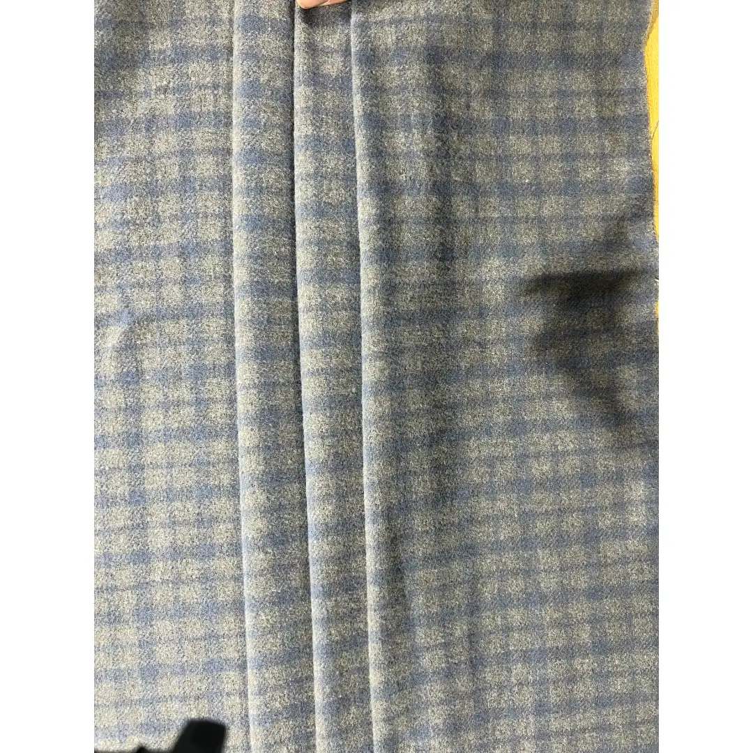 China Fabric for Blazer,Suit,Skirt Woolen Tweed Woolen Polyester 灰蓝灰格 color buy from China wholesaler bulk order at wholesale price free worldwide shipping Alibaba