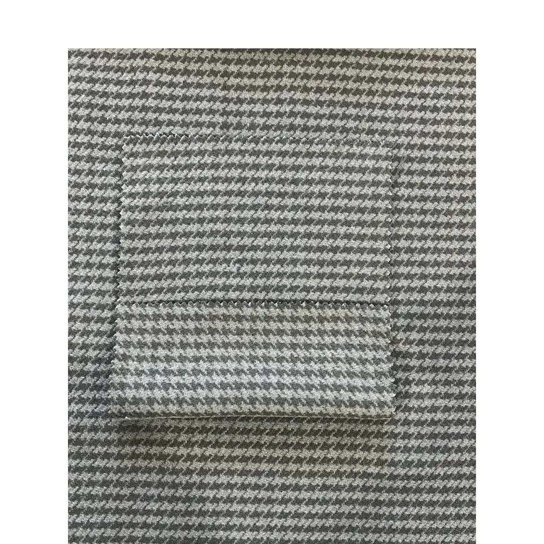 China Fabric for Blazer,Suit,Skirt Woolen Tweed Woolen Polyester 黑灰千鸟 color buy from China wholesaler bulk order at wholesale price free worldwide shipping Alibaba