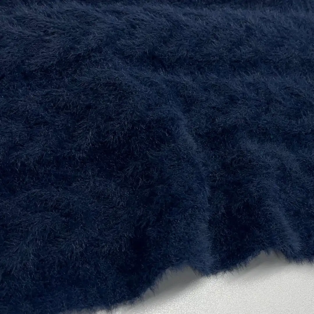 China Yarn for Ladies Vest (Sweater),Half-Zipper Cardigan (Sweater),Women's Pants (Sweater) Cat Feather Yarn Fancy Yarn Polyester Navy Blue color buy from China wholesaler bulk order at wholesale price free worldwide shipping Alibaba
