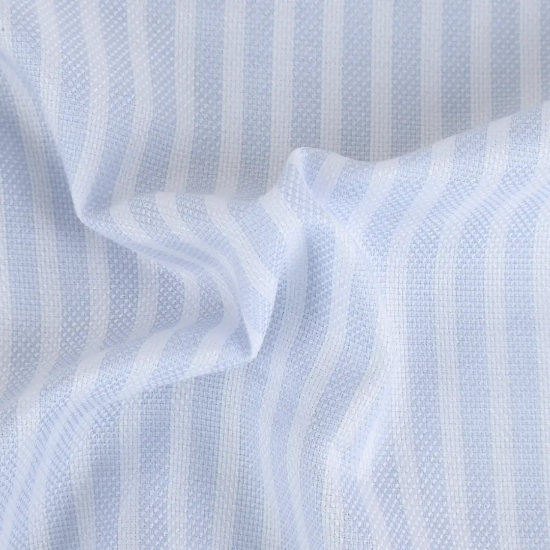 China Fabric for Shirt,Crop Top,Skirt Cotton Dobby Natural Woven Fabric Cotton Blue/White color buy from China wholesaler bulk order at wholesale price free worldwide shipping Alibaba