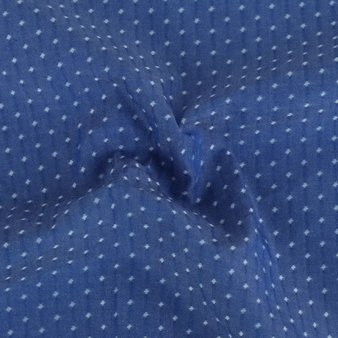 China Fabric for Shirt,Crop Top,Skirt Cotton Dobby Natural Woven Fabric Cotton Blue YD color buy from China wholesaler bulk order at wholesale price free worldwide shipping Alibaba
