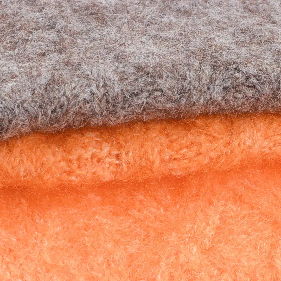 China Yarn for Ladies Vest (Sweater),Crop Top Pullover (Sweater),Dresses (Cardigan Button) (Sweater) Mossy Yarn Fancy Yarn Recycled Polyester Nylon Polyester Wool Spandex orange color buy from China wholesaler bulk order at wholesale price free worldwide shipping Alibaba