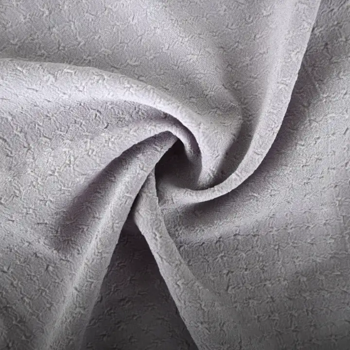 India Fabric for Blouse,Skirt,Crop Top Polyester Crinkle Fabric Synthetic Woven Fabric Polyester Spandex Light purple color buy from India wholesaler bulk order at wholesale price free worldwide shipping Alibaba