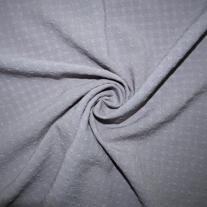 India Fabric for Blouse,Skirt,Crop Top Polyester Crinkle Fabric Synthetic Woven Fabric Polyester Spandex Light purple color buy from India wholesaler bulk order at wholesale price free worldwide shipping Alibaba