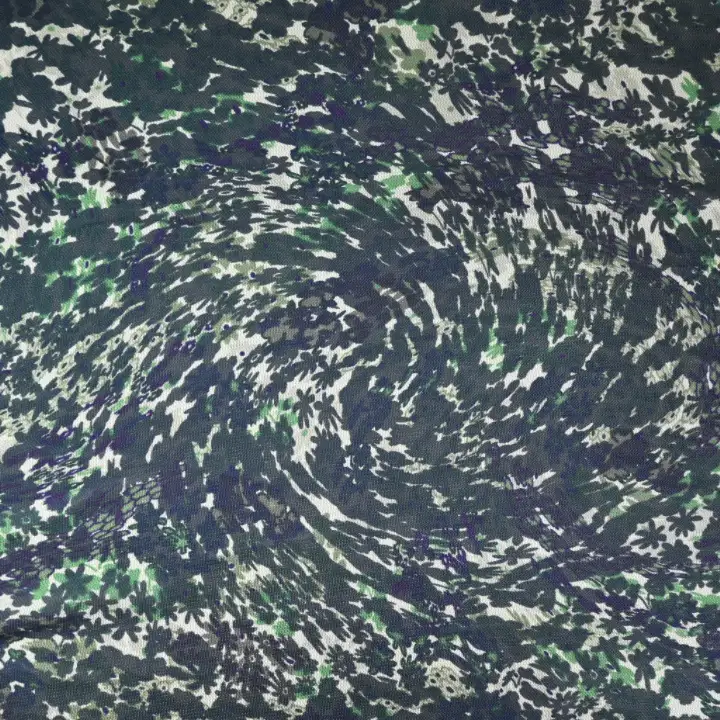 India Fabric for Sports Bras,Yoga Clothes,Swim Shorts Mesh Knit Fabric Polyester Spandex Green Print color buy from India wholesaler bulk order at wholesale price free worldwide shipping Alibaba