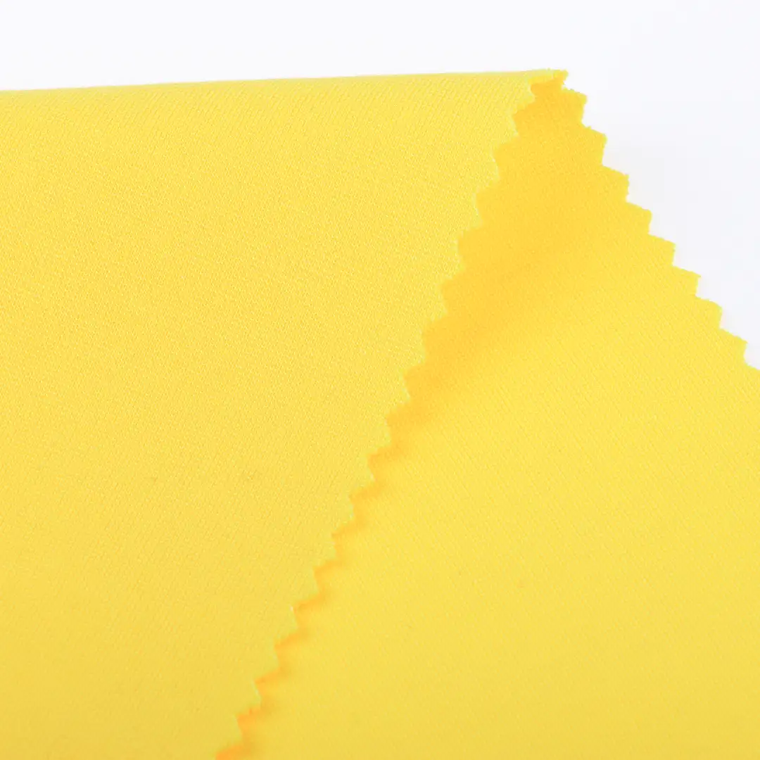 China Fabric for Jackets,Blazer Ponte Roma Knit Fabric Rayon Nylon Spandex YELLOW color buy from China wholesaler bulk order at wholesale price free worldwide shipping Alibaba