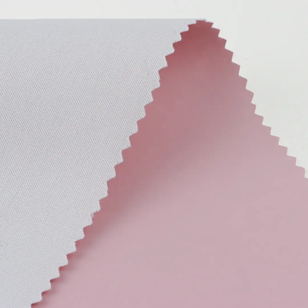 China Fabric for Blazer PU Woven Blended Fabric Polyester Pink color buy from China wholesaler bulk order at wholesale price free worldwide shipping Alibaba