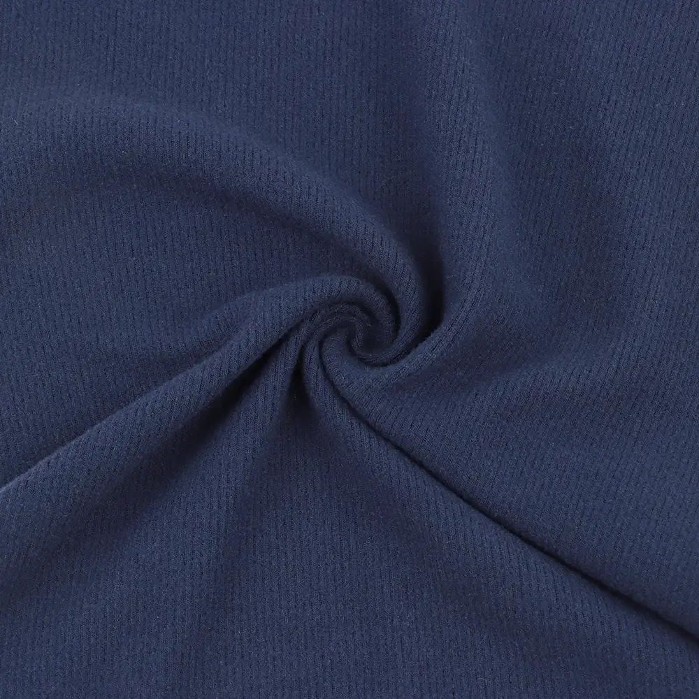 China Fabric for Tank Top,Crop Top,Hoodie Rib Knit Fabric Rayon Acrylic Spandex Blue color buy from China wholesaler bulk order at wholesale price free worldwide shipping Alibaba