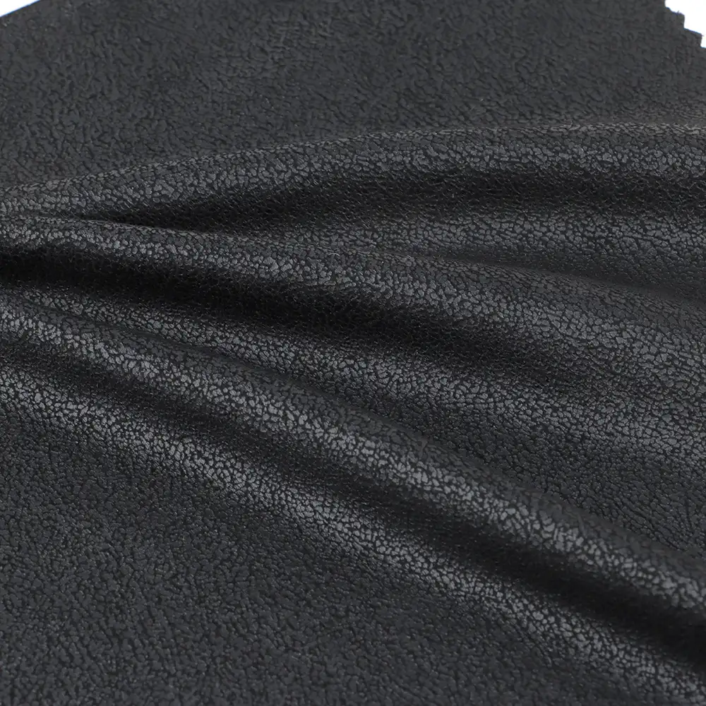 China Fabric for Pants,Blazer Weft Suede Knit Fabric Polyester Black color buy from China wholesaler bulk order at wholesale price free worldwide shipping Alibaba