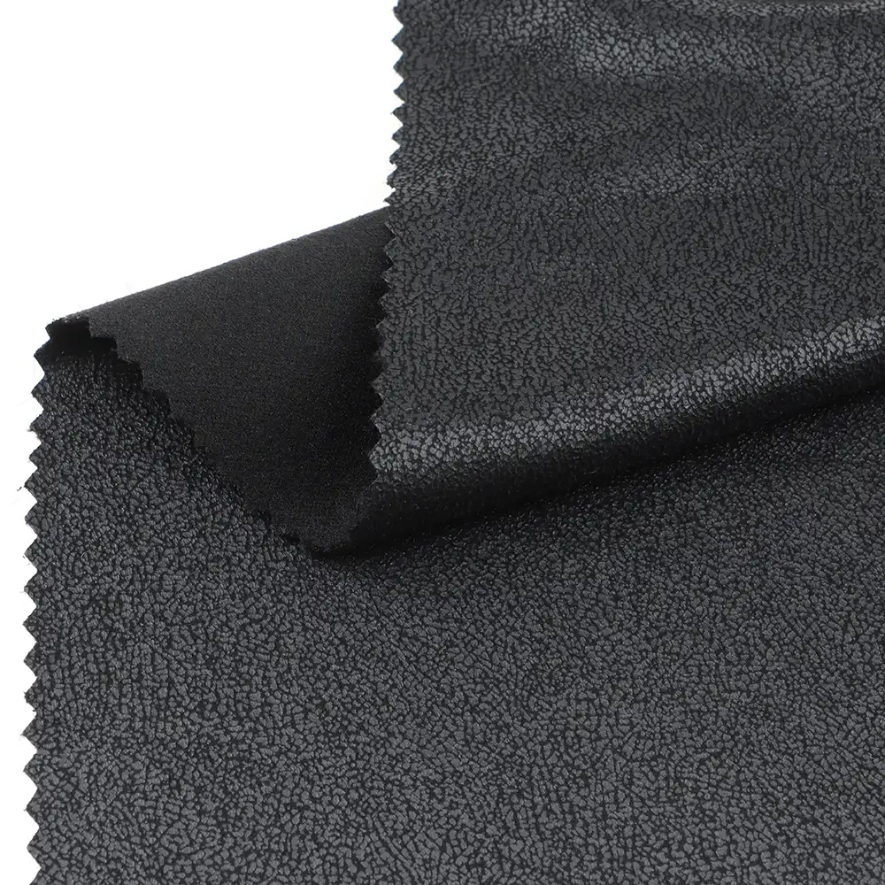 China Fabric for Pants,Blazer Weft Suede Knit Fabric Polyester Black color buy from China wholesaler bulk order at wholesale price free worldwide shipping Alibaba
