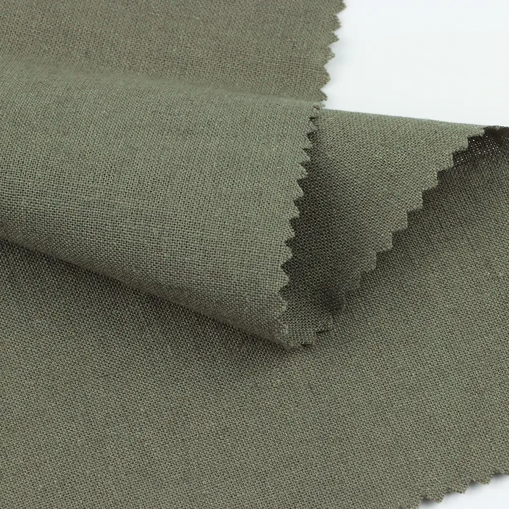 China Fabric for Shirt,Crop Top,Skirt,Over Shirt Linen/Cotton YD Plain Natural Woven Fabric Linen Cotton Green color buy from China wholesaler bulk order at wholesale price free worldwide shipping Alibaba