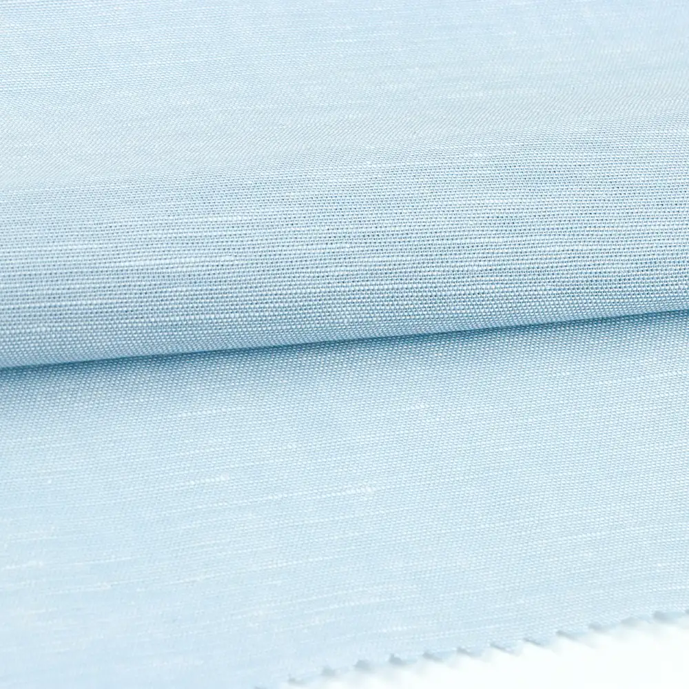 China Fabric for Shirt,Crop Top,Skirt,Over Shirt Linen/Cotton YD Plain Natural Woven Fabric Cotton Linen Blue color buy from China wholesaler bulk order at wholesale price free worldwide shipping Alibaba
