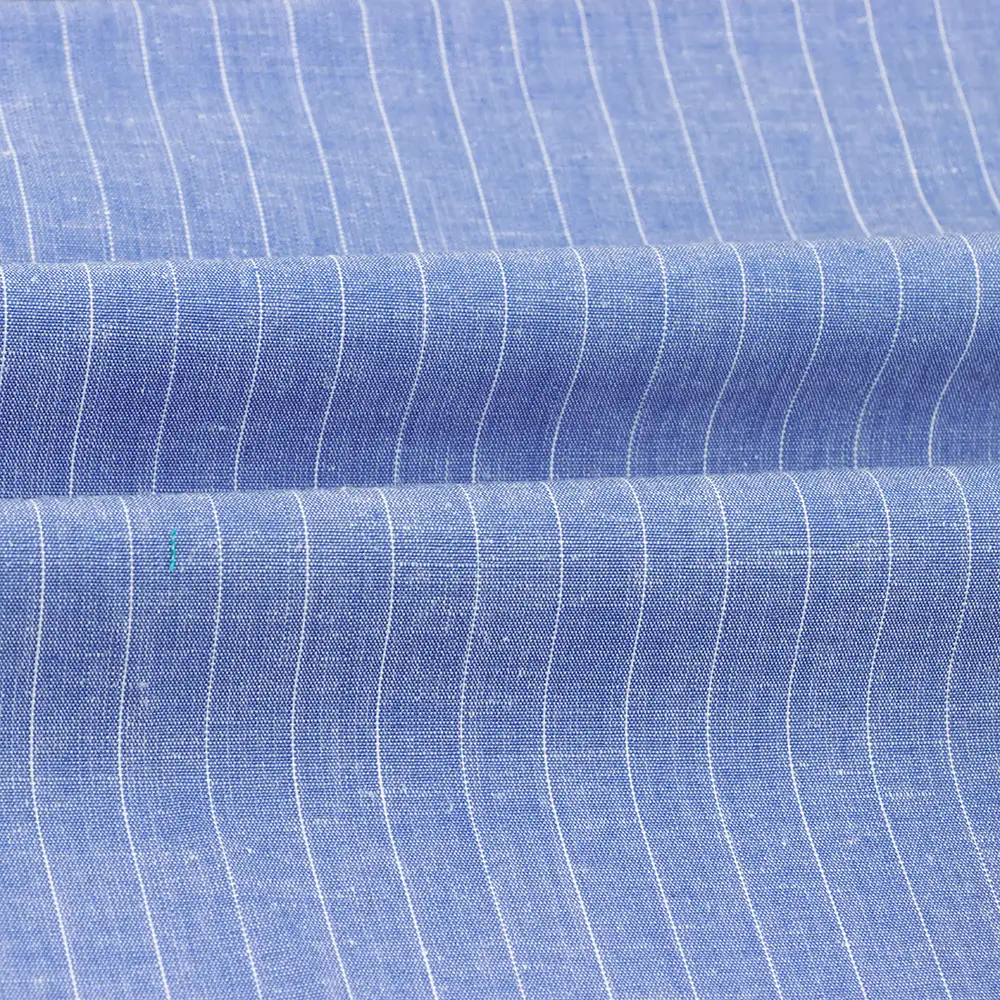 China Fabric for Shirt,Crop Top,Skirt,Over Shirt Linen/Cotton Plain Natural Woven Fabric Cotton Linen Blue color buy from China wholesaler bulk order at wholesale price free worldwide shipping Alibaba