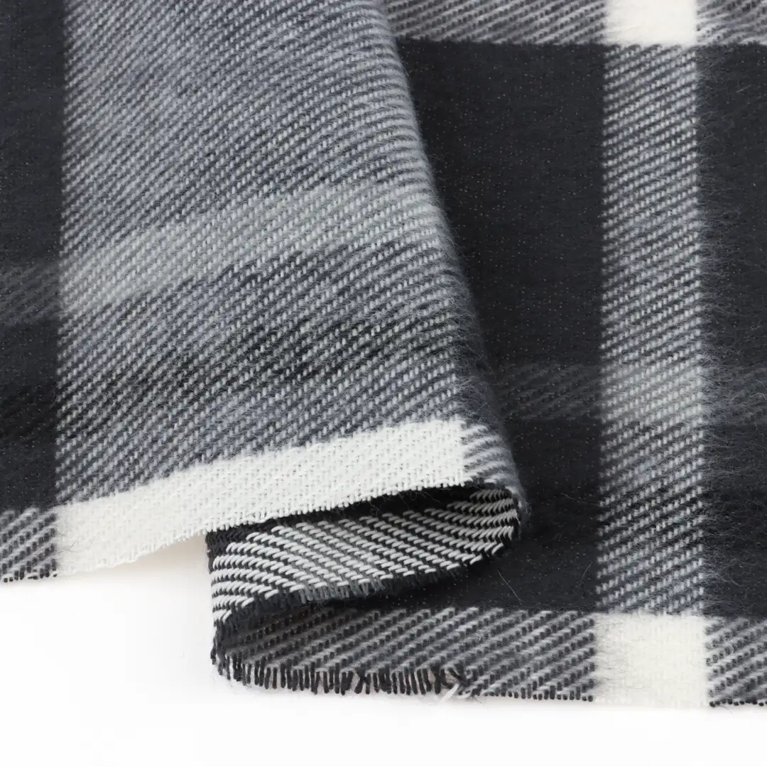 China Fabric for Shirt,Crop Top,Skirt,Over Shirt Cotton YD Flannel Natural Woven Fabric Polyester Black and White color buy from China wholesaler bulk order at wholesale price free worldwide shipping Alibaba