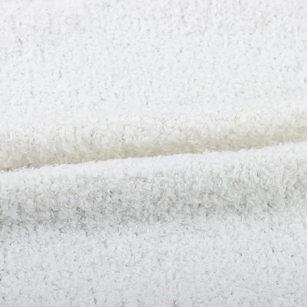 China Fabric for Hoodie,Sweatshirt Fleece Knit Fabric Polyester Spandex Nylon Off-white color buy from China wholesaler bulk order at wholesale price free worldwide shipping Alibaba